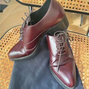Prada Burgundy Women Oxfords